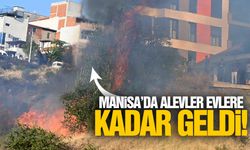 Manisa'da alevler evlere kadar geldi!