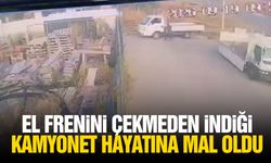 El frenini çekmeden indiği kamyonet hayatına mal oldu