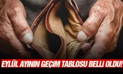 Eylül ayının geçim tablosu belli oldu!