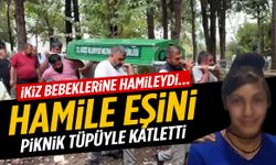Hamile eşini piknik tüpüyle katletti