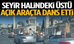 Seyir halindeki araçta twerk yaptı! O anlar kamerada