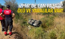İzmir’de feci kaza! Otomobil akarsu havzasına uçtu
