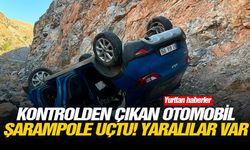 Kontrolden çıkan otomobil şarampole uçtu! Yaralılar var