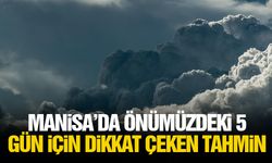 Manisa’da önümüzdeki 5 gün için dikkat çeken tahmin