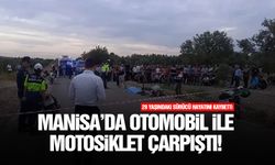 Manisa'da otomobil ile motosiklet çarpıştı!