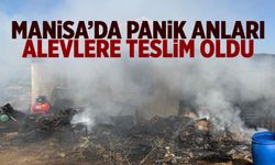 Manisa’da panik anları! Alevlere teslim oldu