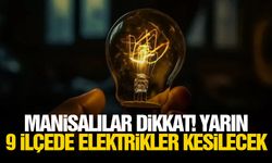 Manisalılar dikkat! Yarın 9 ilçede elektrikler kesilecek