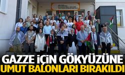 Gazze için gökyüzüne umut balonları bırakıldı