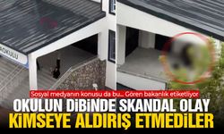 Okulun dibinde skandal görüntü! Kimseye aldırış etmediler...