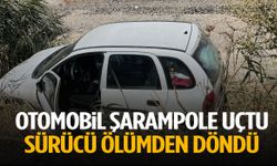 Otomobil şarampole uçtu! Sürücü ölümden döndü…