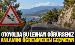 Otoyolda bu levhayı görürseniz anlamını öğrenmeden geçmeyin