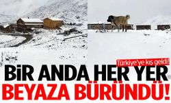 Bir anda her yer beyaza büründü! Türkiye’ye kış geldi