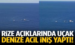 Rize’de uçak denize acil iniş yaptı