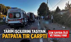Tarım işçilerini taşıyan 'patpat'a tır çarptı: 4 ölü 8 yaralı