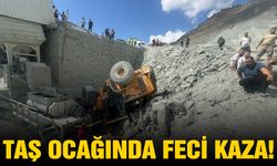 Taş ocağında feci kaza!