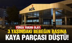 Yürek yakan olay: 3 yaşındaki bebeğin başına kaya parçası düştü!