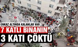 7 katlı binanın 3 katı çöktü! Enkaz altında kalanlar var