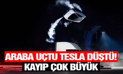 Araba uçtu Tesla düştü! Kayıp çok büyük