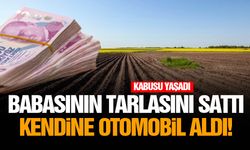 Babasının tarlasını sattı kendine otomobil aldı!