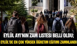Eylül ayının zam listesi belli oldu: Eylülde en çok yükseköğretim eğitimi zamlandı