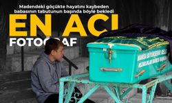Günün en acı olayı: Babasının tabutunun başında böyle bekledi