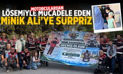 Motorculardan lösemiyle mücadele eden minik Ali'ye sürpriz!