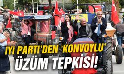 İYİ Parti'den Sarıgöl'de üzüm fiyatlarına 'konvoylu' tepki