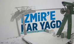 İzmir'e kar yağdı: Kalınlık 10 cm