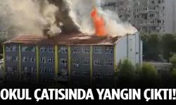 İzmir’de okul çatısında korkutan yangın
