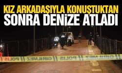 Kız arkadaşıyla konuştuktan sonra denize atladı!