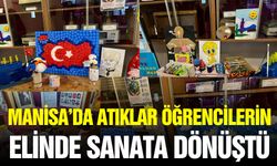 Manisa'da atıklar öğrencilerin elinde sanat eserine dönüştü!
