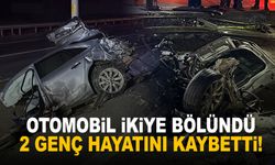 Otomobil ikiye bölündü! 2 genç hayatını kaybetti
