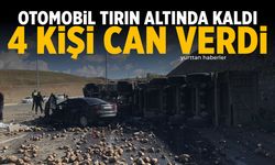 Otomobil tırın altına girdi! 4 kişi can verdi