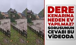 Sel suları evi böyle yıktı