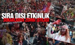Sıra dışı etkinlik! sokaklarda zombi istilası