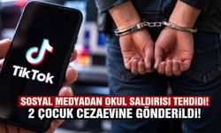 Sosyal medyadan okul saldırısı tehdidi! 2 çocuk tutuklandı