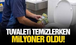 Tuvaleti temizlerken milyoner oldu!