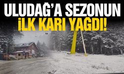 Uludağ'a sezonun ilk karı yağdı!