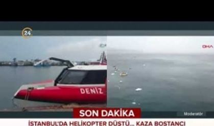 İstanbul’da helikopter düştü