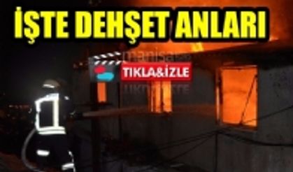 ULUCAMİ SEMTİNDE KORKUTAN YANGIN