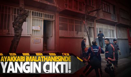 Manisa'da ayakkabı imalathanesinde çıkan yangın söndürüldü