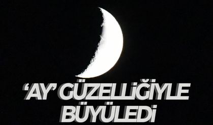 Manisa’da Ay güzelliğiyle büyüledi! İşte eşsiz kareler...