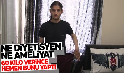 Ameliyatsız 5 ayda 60 kilo verdi... İlk işi bu oldu