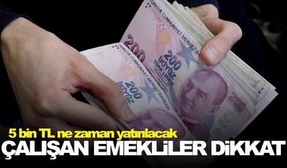 Çalışan emekli 5 bin lirasını ne zaman alacak