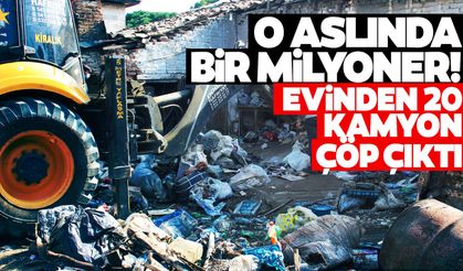 Milyoner adam tüm evlerini çöple doldurmuş