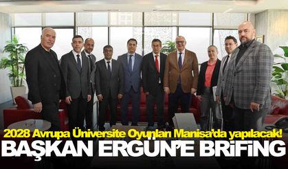 2028 Avrupa Üniversite Oyunları Manisa’da yapılacak! Başkan Ergün’e brifing!