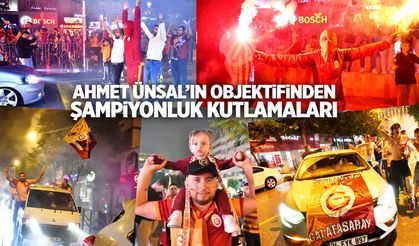 Galatasaray'ın şampiyonluk kutlamasından renkli kareler