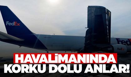 İstanbul Havalimanı’nda faciadan dönüldü! Uçak gövde üzerine iniş yaptı!