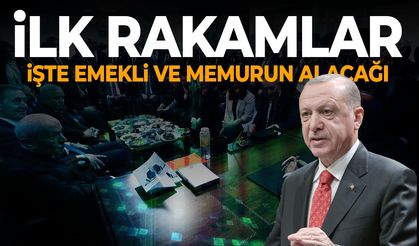 Erdoğan oran verdi... Memur ve emekli için ilk rakamlar ortaya çıktı!