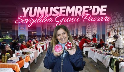 Yunusemre'de 'Sevgililer Günü' pazarı